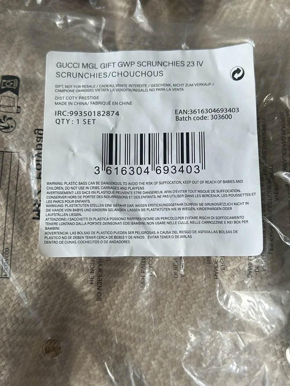 Gucci Scrunchie Set NWT